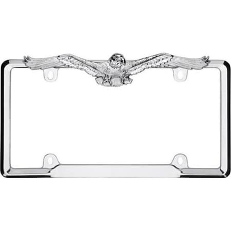 Strike3 Eagle License Plate Frame; Chrome ST55959